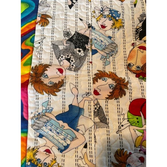 Table Runner 100% Cotton Quilted Women Sewers Quilters Themed - Picture 5 of 7